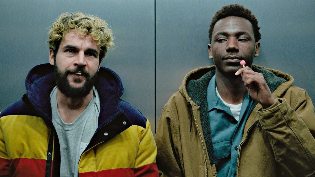 Christopher Abbott and Jerrod Carmichael as seen in the Sundance 2021 film On the Count of Three