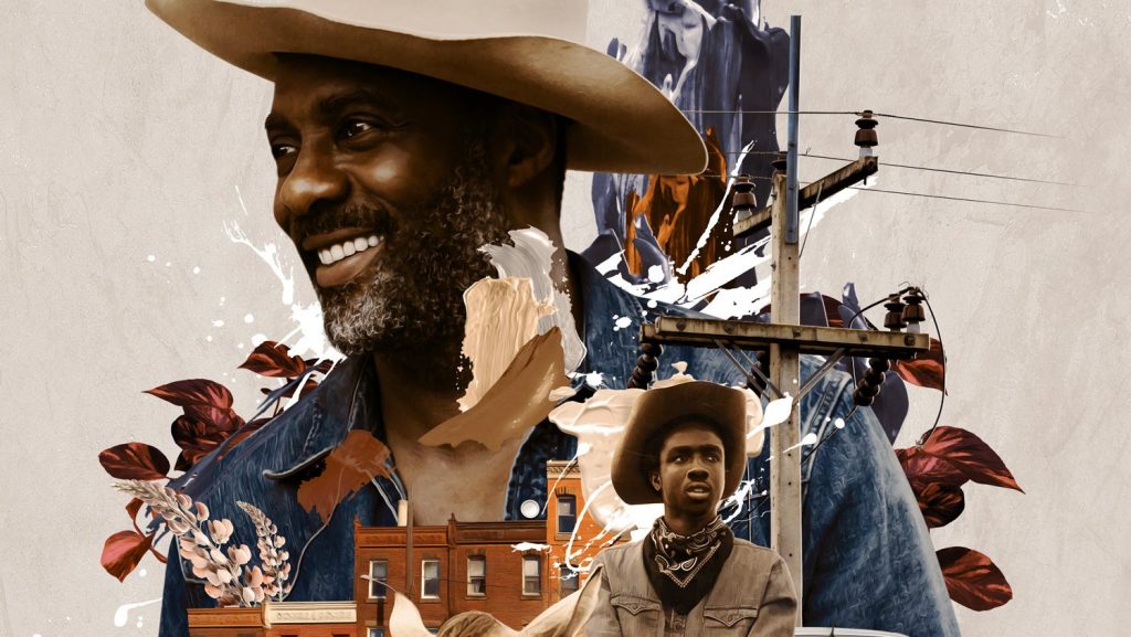 The poster for Concrete Cowboy starring Idris Elba and Caleb McLaughlin coming to Netflix April 2021.