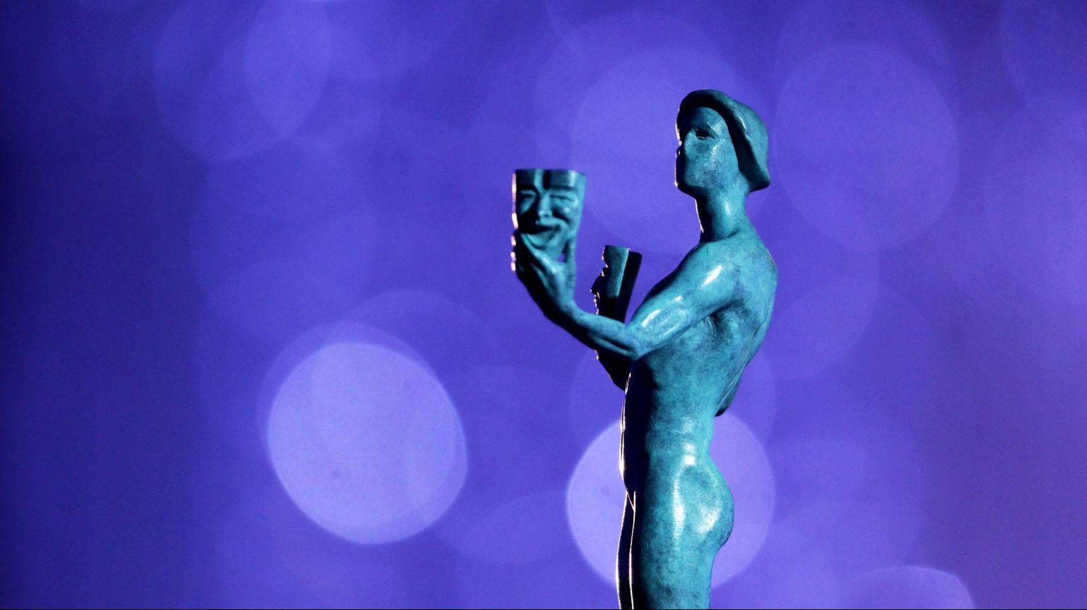 The bronze actor statue given to the winners at the 2021 SAG Awards.