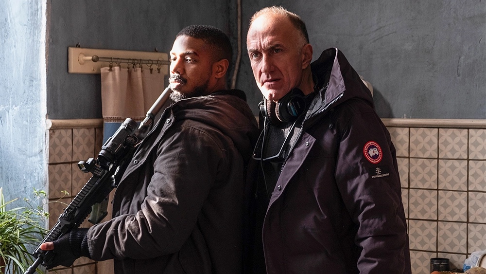 Director Stefano Sollima on the set of Tom Clancy's Without Remorse with Michael B. Jordan as John Kelly.