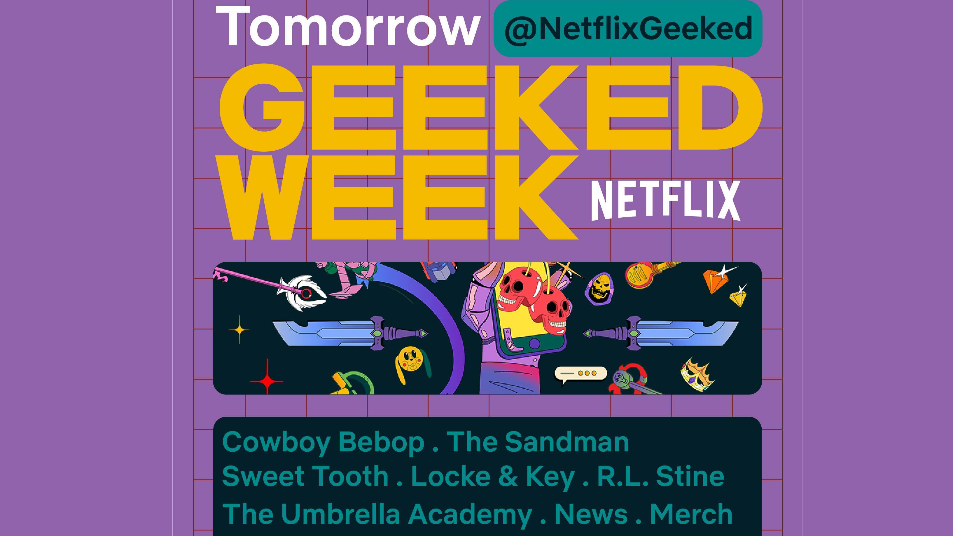 A preview of the content being posted on Day 2 of Netflix's Geeked Week