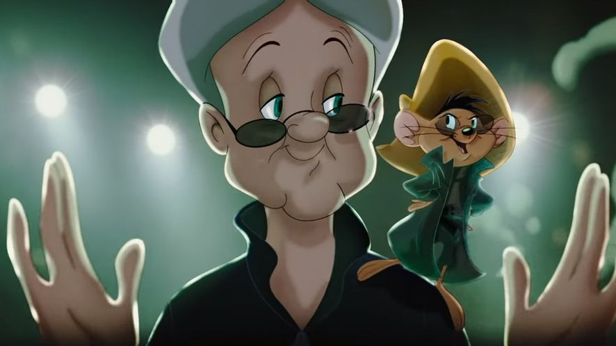 Iconic Looney Tune characters Granny and Speedy Gonzalez appear in The Matrix as seen in SPACE JAM: A NEW LEGACY.