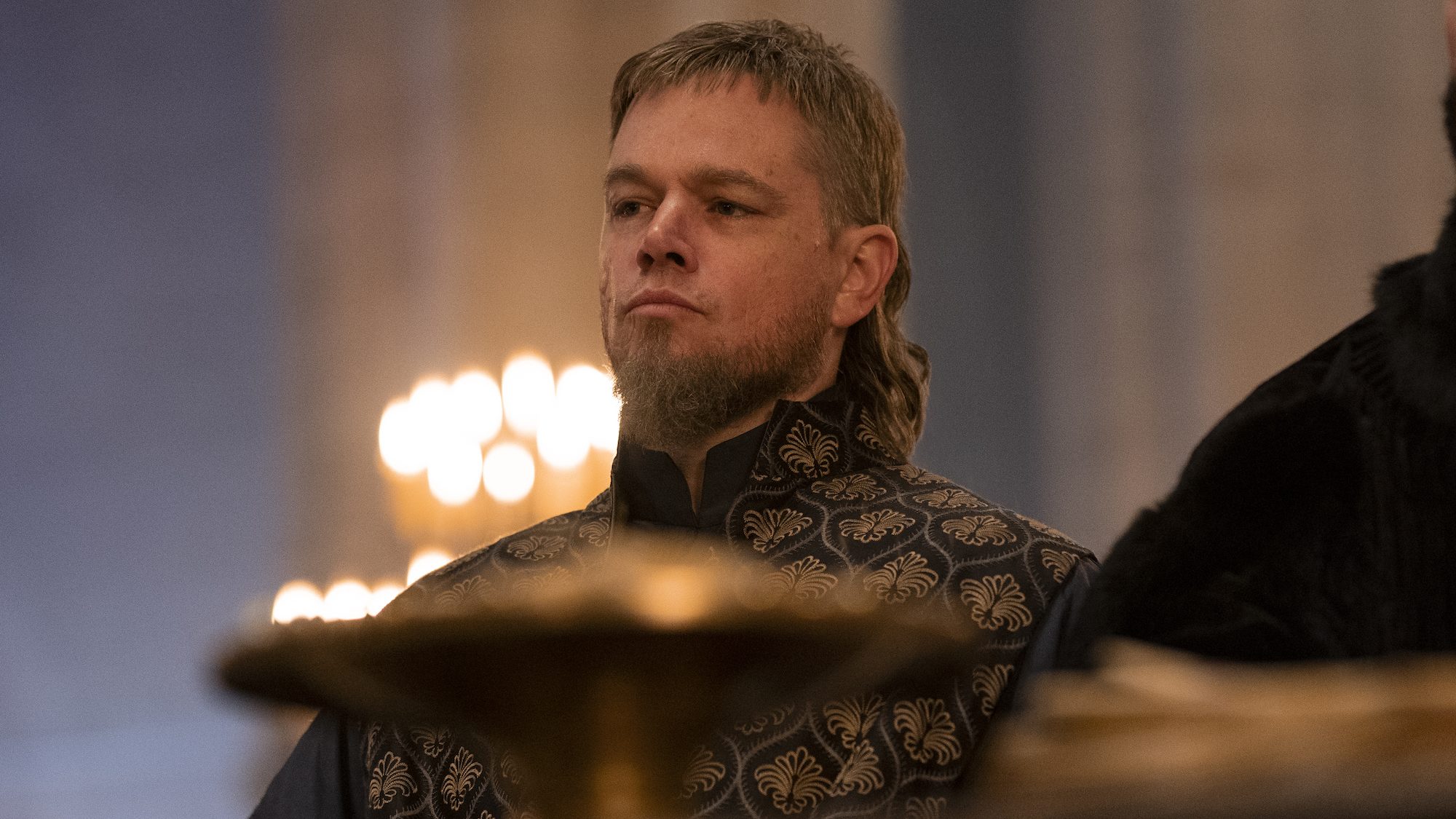 Matt Damon as Jean de Carrouges in the new medieval epic THE LAST DUEL directed by Ridley Scott.