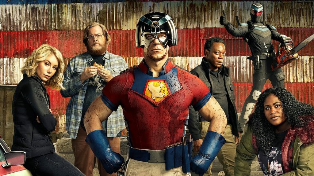 John Cena stars as Peacemaker with the supporting cast of the new HBO Max DC series from writer and director James Gunn.