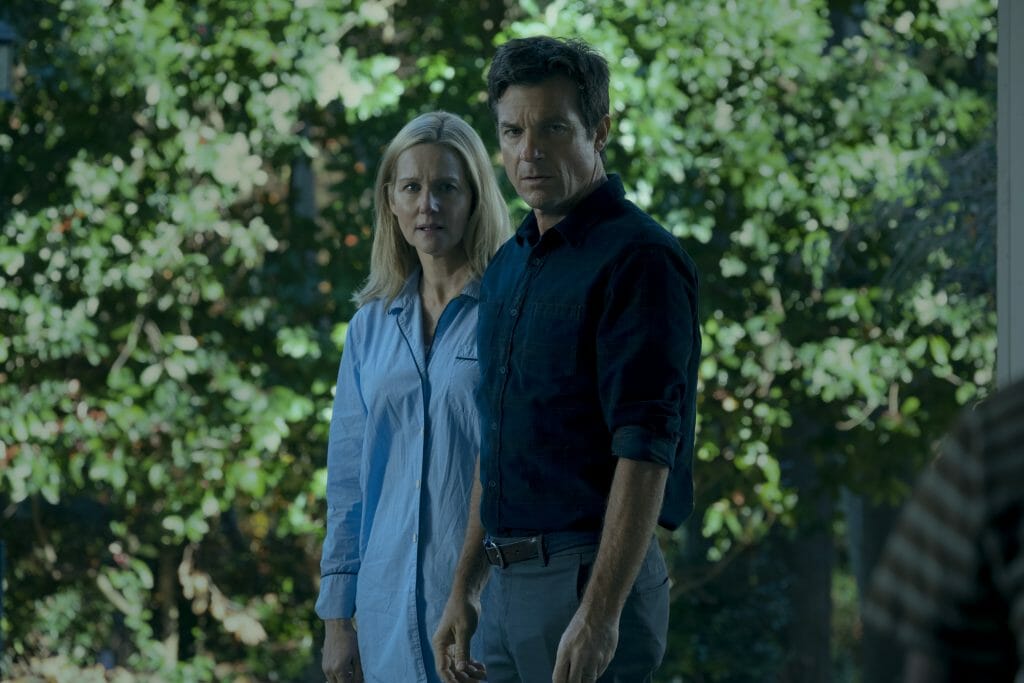Laura Linney and Jason Bateman in the fourth and final season of OZARK, debuting on Netflix in January 2022.