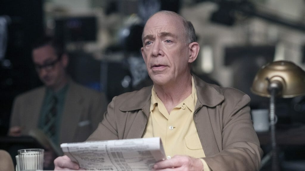 JK Simmons at a table read for I Love Lucy as William Frawley in his Oscar nominated performance for Best Supporting Actor in BEING THE RICARDOS. 