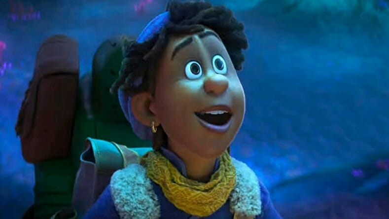 The first openly gay Disney lead teen character Ethan Clade voiced by Jaboukie Young-White in STRANGE WORLD.