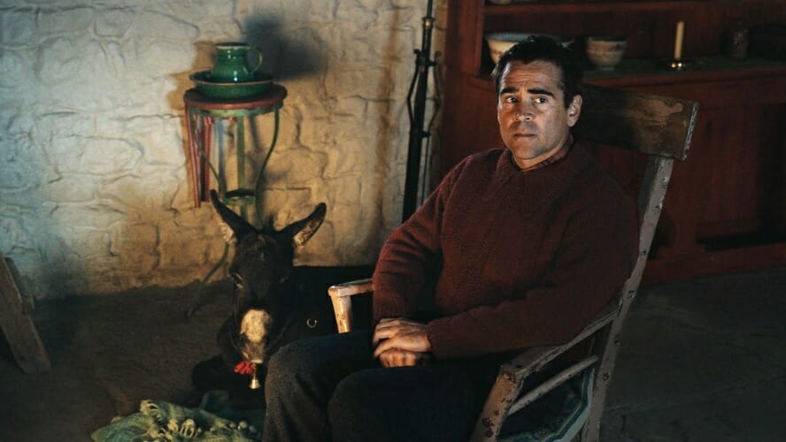 Colin Farrell as Pádraic in THE BANSHEES OF INISHERIN is in our top 2023 Oscar predictions for Best Actor.