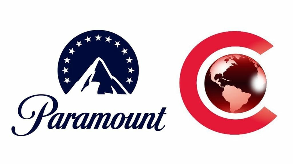 The official Paramount Pictures logo next to the official CinemaCon logo for their 2023 studio presentation and the full list of announcements and reveals..