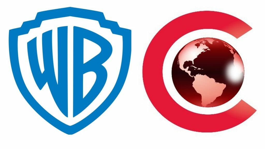 The official Warner Bros. pictures logo next to the official CinemaCon logo for our live recap of their 2023 studio presentation filled with exciting new announcements and reveals.