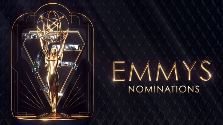 The official logo for the 2023 Emmys in a graphic for the full nominations list.