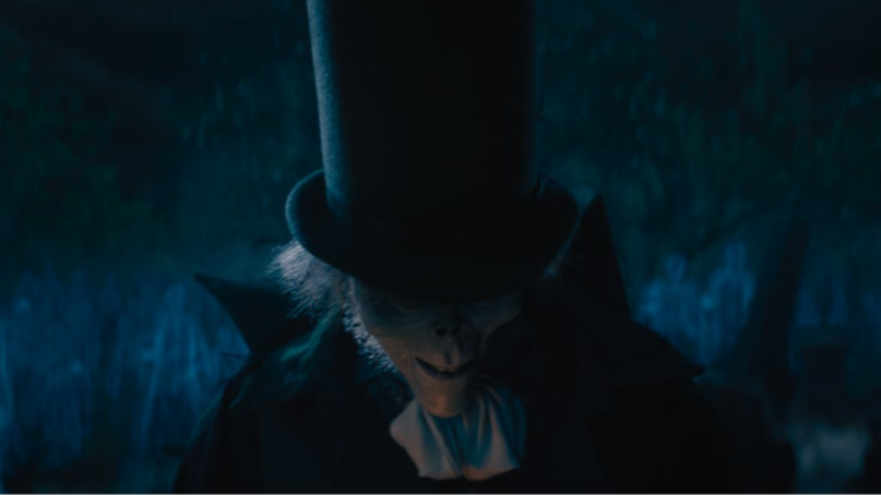 Jared Leto stars as the evil Hatbox Ghost in the 2023 HAUNTED MANSION movie.