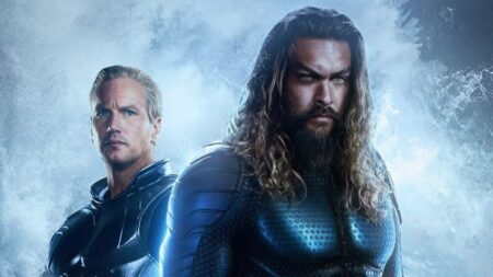 Jason Momoa and Patrick Wilson star as Arthur Curry and Orm together in the blockbuster DC sequel AQUAMAN AND THE LOST KINGDOM.