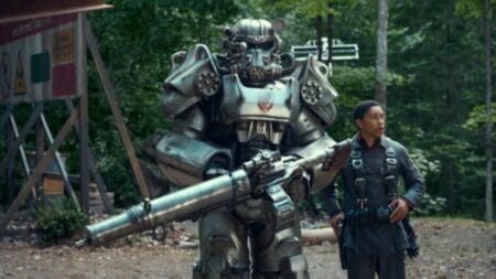 The iconic power armor suit from the Fallout video game franchise comes to life in the Prime Video original live-action FALLOUT series premiering in April 2024.