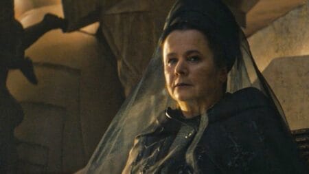 Emily Watson stars as Mother Superior Valya Harkonnen on the poster for the HBO original series DUNE: PROPHECY, coming to the Max streaming service in November 2024.