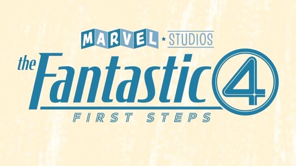 The official retro logo for Marvel Studios' THE FANTASTIC FOUR: FIRST STEPS, which we estimate will be the highest grossing film of the summer in our top 10 movie predictions of 2025 list. 