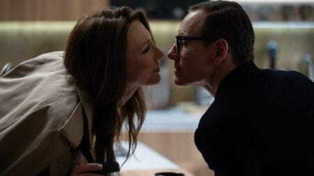 ‘Black Bag’ Review – Steven Soderbergh Crafts a New Modern Classic in the Spy Genre Cate Blanchett and Michael Fassbender lean close together for a deceptive kiss in the spy thriller film BLACK BAG directed by Steven Soderbergh.