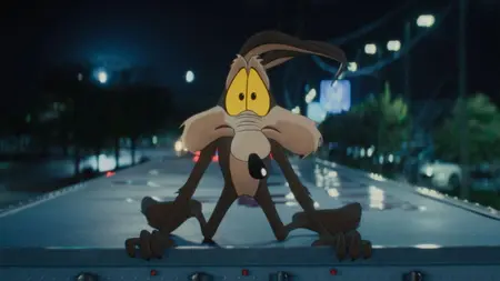 ‘Coyote vs. Acme’ Reveals First Exclusive Footage at SDCC 2025 Wile E. Coyote on top of a moving truck in 'Coyote Vs. ACME'