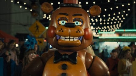 The life-sized Toy Freddy animatronic created by Jim Henson's Creature Shop makes its movie debut in the Blumhouse sequel FIVE NIGHTS AT FREDDY'S 2.
