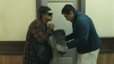 Leonardo DiCaprio and Benecio del Toro bow to each in ONE BATTLE AFTER ANOTHER, which is one of the major winners from the 2026 BAFTA Film Awards.