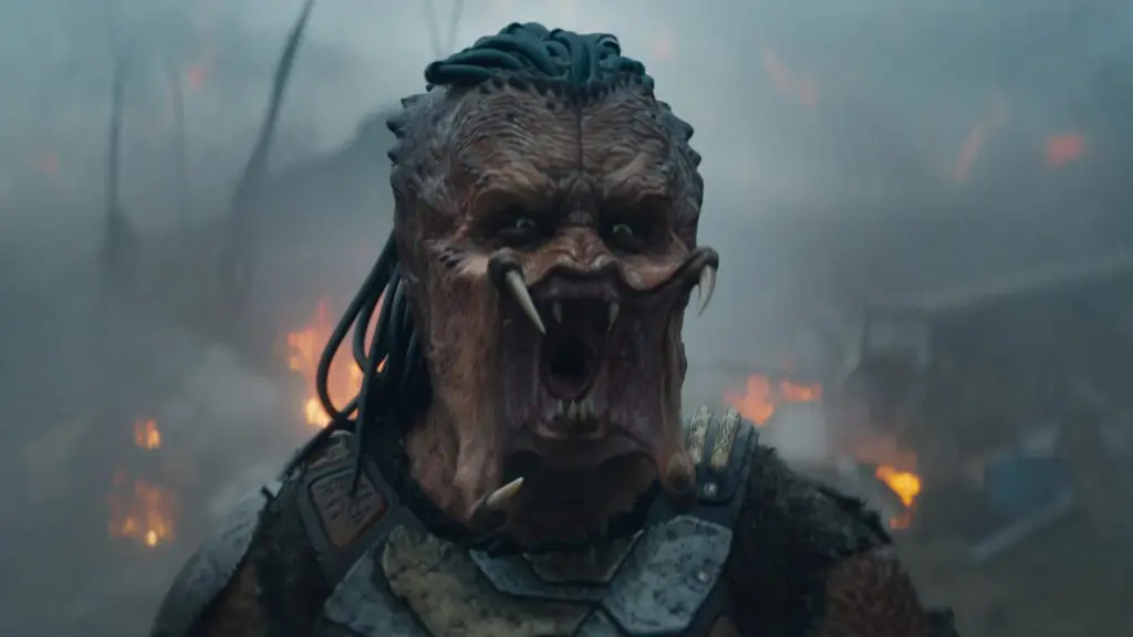 Dan Trachtenberg Reveals Why He Thanked Drew Goddard in the ‘Predator: Badlands’ Credits (EXCLUSIVE) Dek the young runt Yautja warrior lets out a huge roar showing off his sharp mandibles as he prepares to go into battle in PREDATOR: BADLANDS.