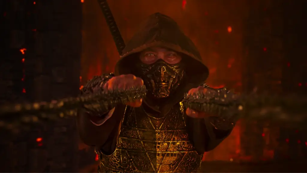 ‘Mortal Kombat II’ Review – Weak Sequel Chooses Fan Service Over Satisfying Action Hiroyuki Sanada returns as the fan-favorite Scorpion in MORTAL KOMBAT II as he throws both of his chain blades towards the camera.