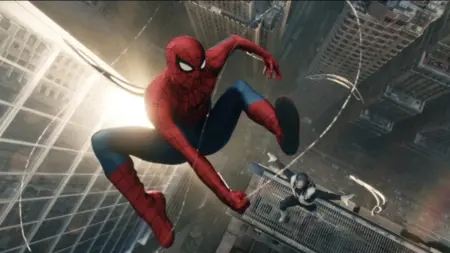 ‘Spider-Man: Brand New Day’ Review – Overstuffed Sequel is Still Spectacular in the Right Places Spider-Man strikes a cool pose as he swings over the Marvel villain Boomerang during a fight montage in the movie SPIDER-MAN: BRAND NEW DAY.