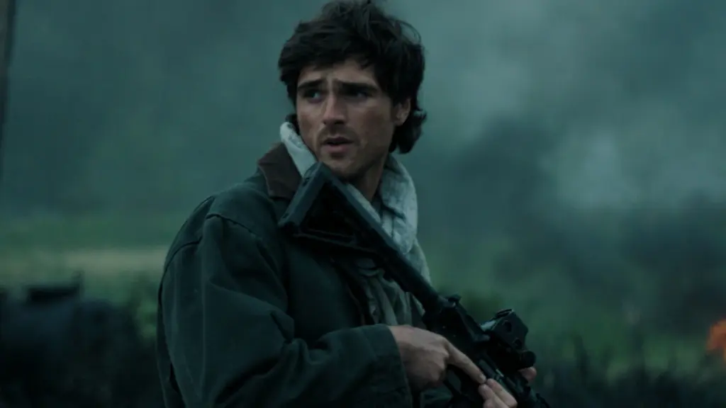 Jacob Elordi stars as the civilian pilot survivor Hig in Ridley Scott's post-apocalyptic blockbuster THE DOG STARS.