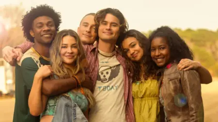 New Arrivals for Netflix August 2026 The cast of OUTER BANKS share a group hug together in the fifth and final season, which is included in the Netflix August 2026 list of new movies and TV shows.